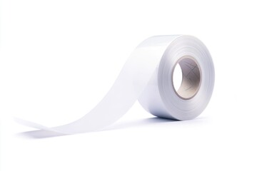 Poster - A simple image of a roll of white tape sitting on a white surface