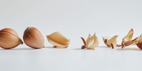 Poster - A group of onions placed closely together on a surface, suitable for use in cooking or still life photography