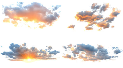Poster - Beautiful Sunsets Captured in Various Cloud Formations Generative AI