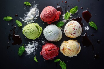 Wall Mural - A delicious treat, perfect for a hot summer day or as a sweet indulgence any time of the year