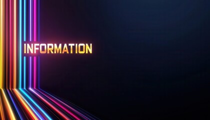 Poster - A vibrant digital design featuring colorful stripes and the word 