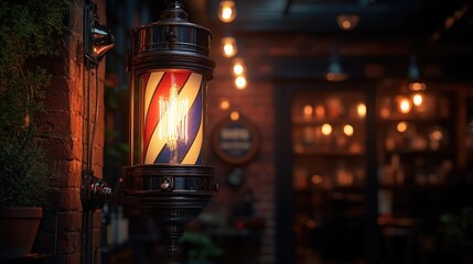 Poster - A street light shines bright in the darkness, illuminating the surrounding area
