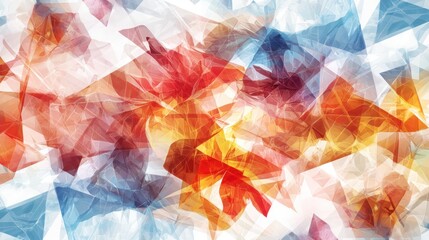 Poster - Vibrant abstract floral pattern design studio digital art modern art environment aerial view essence of geometry and color