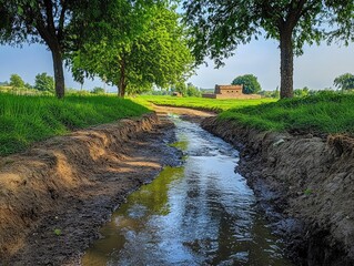 Canvas Print - river in the countryside