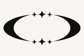 Poster - y2k brackets shape, flat collage element vector