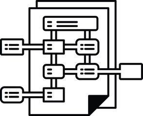 Wall Mural - A diagram of a process with a line