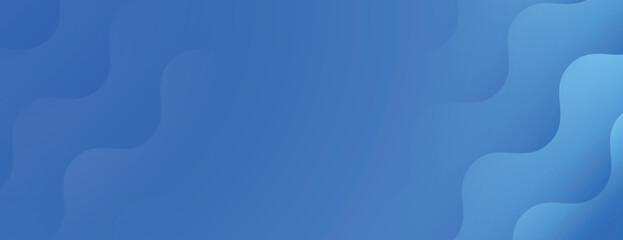 Wavy blue background with a smooth texture. The background features layered blue curves, creating a dynamic blue pattern. Minimal abstract gradient curve vector background