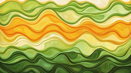 Poster - Vibrant, wavy lines forming an abstract background pattern with a gradient effect, representing motion and dynamic graphics