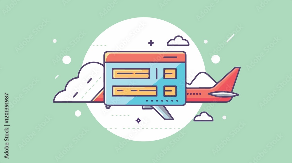 Flight Ticket Boarding Pass Icon Transparent Vector Illustration Stock ...