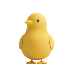 Aufkleber - A Cute Yellow Chick Cartoon Rendering