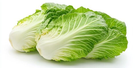 Aufkleber - Chinese cabbage vegetable displayed against a clean white background, showcasing the fresh and vibrant qualities of Chinese cabbage as a nutritious addition to culinary dishes.
