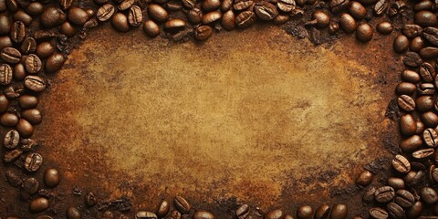 Aufkleber - Coffee bean bag background featuring a textured design that highlights the richness of coffee beans. This coffee bean bag background is perfect for showcasing coffee related themes and concepts.
