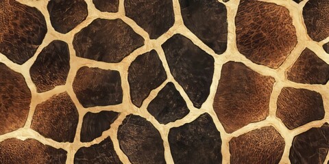 Aufkleber - Seamless giraffe skin texture perfect for creating unique backgrounds. This seamless giraffe skin design offers versatility for various creative projects and applications.