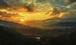 © Valentyna - Cityscape view of Medellin during golden hour in the mountains