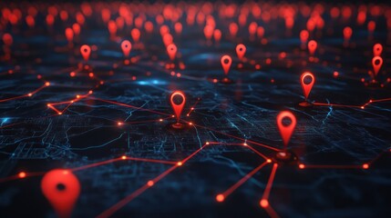 Poster - Global Network Map Location Tracking and Connectivity