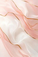 Poster - Soft blush pink and white abstract structural layers create an artistic backdrop, enhanced by subtle gold accents. The smooth surface allows for elegant text overlay, inspiring creativity