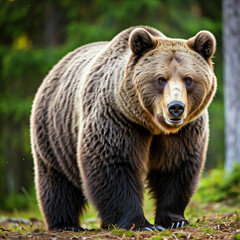 brown bear in the forest woods