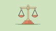 © Netthida Arsa - Male and Female Symbols on Balance Scale Illustrating Equality and Justice Concepts in Minimalist Style