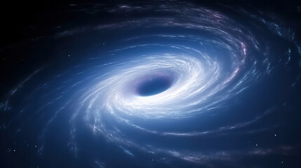Wall Mural - cosmic whirlpool: a black hole's gravitational embrace