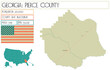© malachy120 - Large and detailed map of Pierce County in Georgia USA.