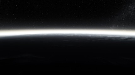 Wall Mural - Planet's Horizon: A Celestial View