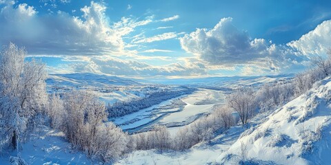 Poster - snow covered mountains