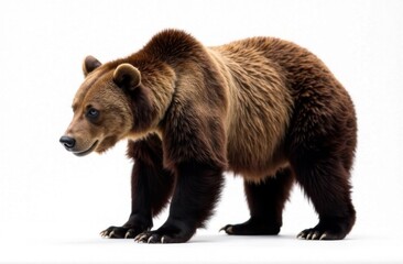 brown bear on a white background