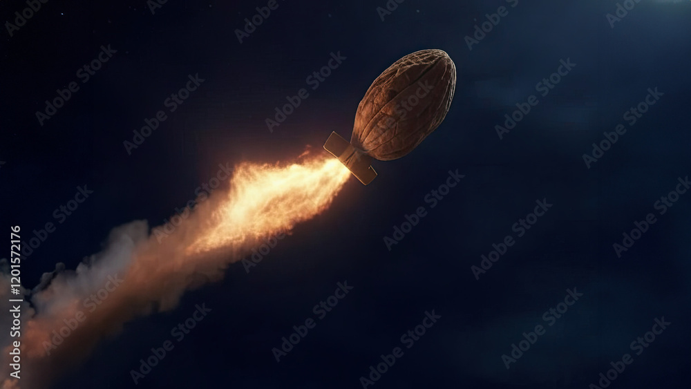 Surreal image of a giant walnut-shaped Russian ballistic missile ...
