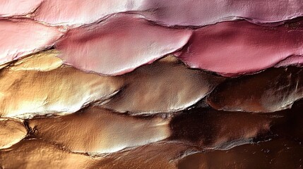 Poster - modern brushed gold texture abstract art with shades of pink and brown for creative and elegant desi