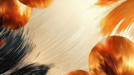 Poster - modern brushed gold illustration with dynamic textures and warm tones creating an elegant and luxuri