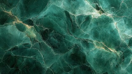 Poster - seamless green marble pattern background with subtle gold veining ideal for elegant designs and luxu