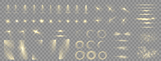 Wall Mural - light yellow star, soft sunny sparkle. blue flash and white light. sparkle, dust, line, solar flare,