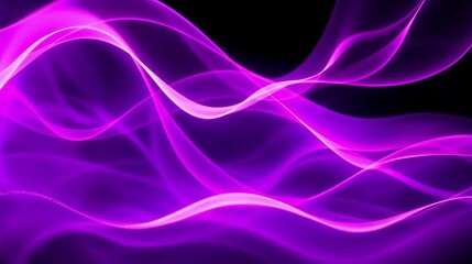 Wall Mural - purple smoke waves: abstract image of flowing purple smoke, creating dynamic waves and curves agains