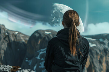 Wall Mural - another world landscape ai generative