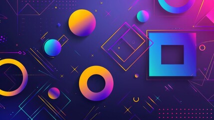 Leinwandbilder - vibrant abstract gradient background, smooth color transitions, 3d fluid shapes, modern aesthetic, p