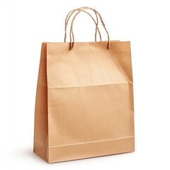 Brown Paper Shopping Bag: A classic brown paper shopping bag with sturdy handles, ready to carry your treasures and bring a touch of simple elegance to your everyday errands.