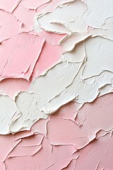 Poster - Layered structural acrylic textures create a modern abstract background in soft pinks, whites, and creams. This design offers depth, dimension, and ample space for text overlay