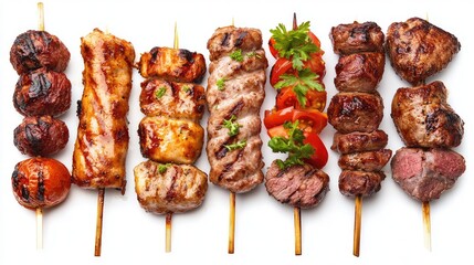 Canvas Print - shish kebab on skewers