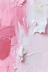 Poster - This artwork features a refined blend of soft pastel pinks, whites, and creams. Layered acrylic textures add depth and dimension, ideal for backgrounds and text overlays