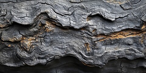 Aufkleber - Close up of an old bark texture showcasing the intricate details and patterns of aged wood. This fragment of an old barked tree reveals the beauty of nature s design in a unique way.