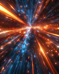 Wall Mural - journey through the vastness of space at light speed, exploring cosmic wonders. generative ai