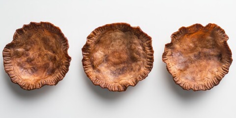 Poster - Taro pies displayed on a white background, showcasing the delicious texture and color of taro pies, perfect for highlighting the appeal of taro pies in culinary presentations.