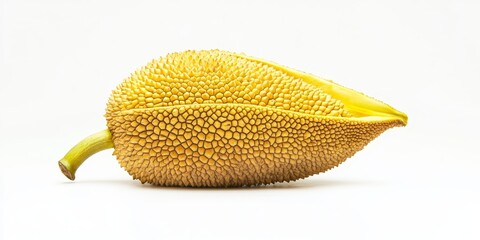 Poster - Exotic jackfruit displayed against a white background, showcasing the vibrant colors and unique texture of the exotic jackfruit, perfect for highlighting its tropical appeal.