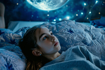Poster - A space tourist astronaut on moon generative AI picture