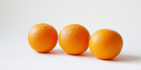Poster - Orange fruit displayed on a white background, showcasing the vibrant color of orange. The orange stands out beautifully against the white background, highlighting the fresh orange s appeal.