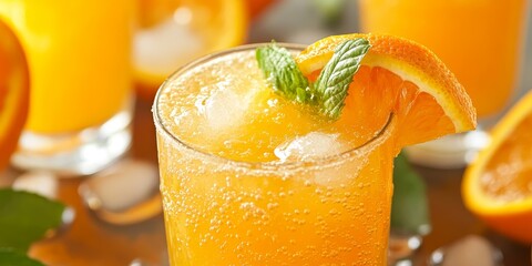 Poster - Refreshing orangeade packed with vitamins, perfect for hot days. Enjoy a vitamin infused orangeade to beat the heat and stay refreshed with this delightful orangeade option.