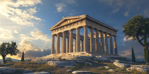 Poster - Tholos of Athena represents a significant architectural marvel. This Tholos of Athena showcases stunning design elements that highlight the importance of the Tholos in ancient history.