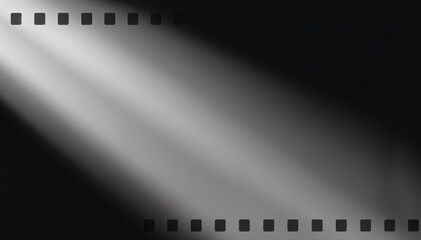 Aufkleber - Dramatic spotlight effect on dark background reminiscent of film reel