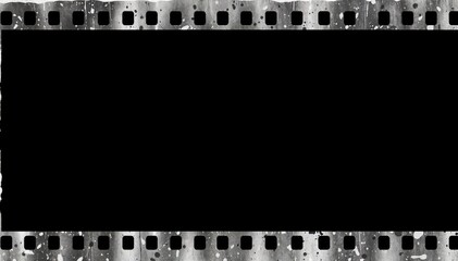 Poster - Film negative frame with grunge texture adding vintage nostalgic feel to designs