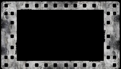 Poster - Aged film frame with grunge texture vintage nostalgic designs